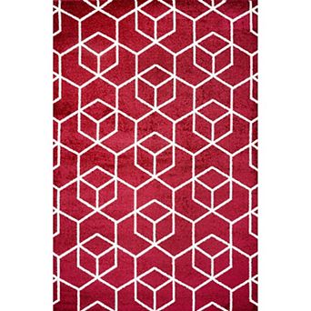 Tumbling Blocks Modern Geometric Area Rug