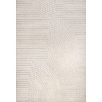 Hallie High-Low Minimalist Curve Geometric Indoor/Outdoor Area Rug