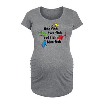 Maternity Dr. Seuss Red Fish Blue Fish Graphic Tee