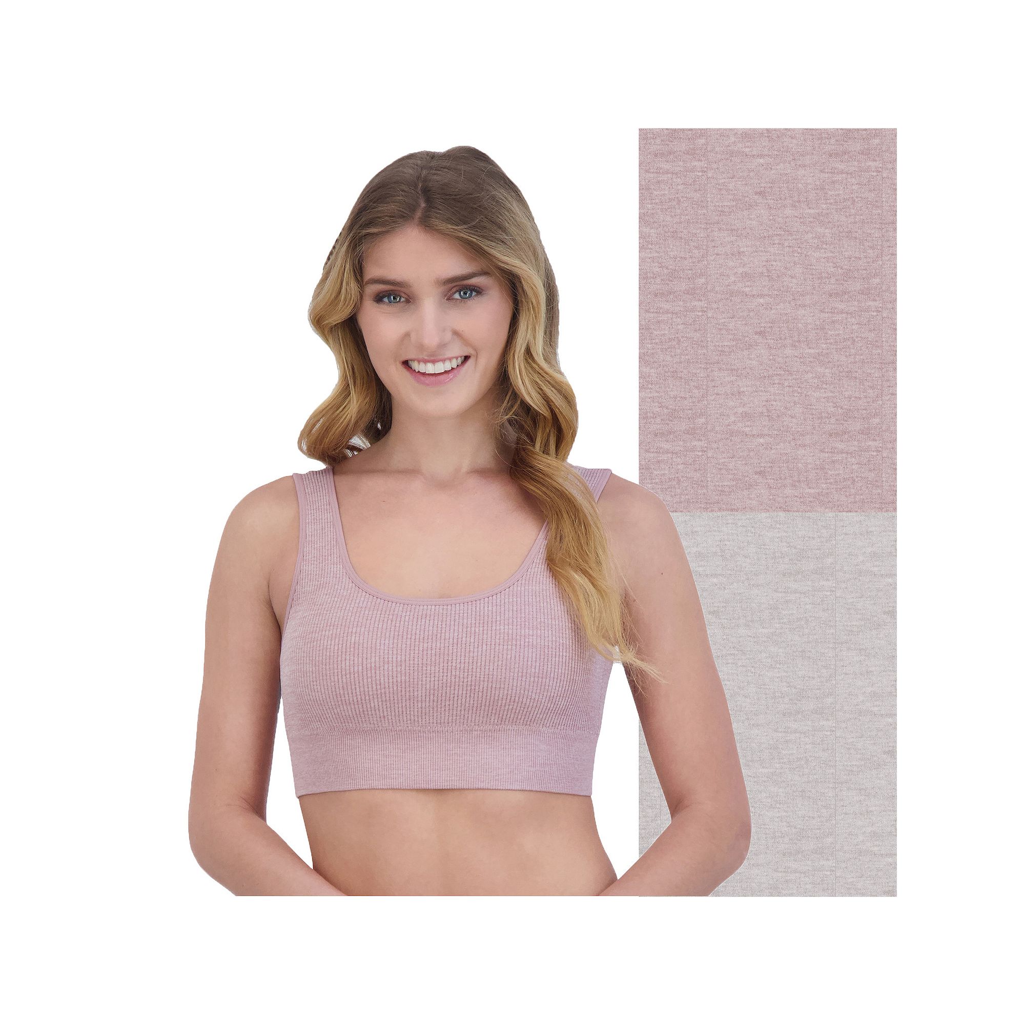 Juniors SO® Seamless Wireless Ribbed Bralette 2-Pack SO51-027P2, Girls, 