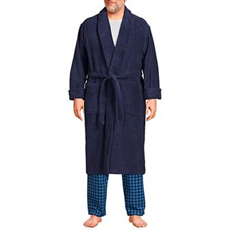 Big & Tall Lands' End Turkish Terry Calf-Length Robe