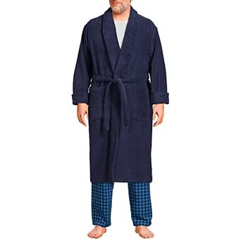 Big & Tall Lands' End Turkish Terry Calf-Length Robe