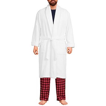 Big & Tall Lands' End Turkish Terry Calf-Length Robe