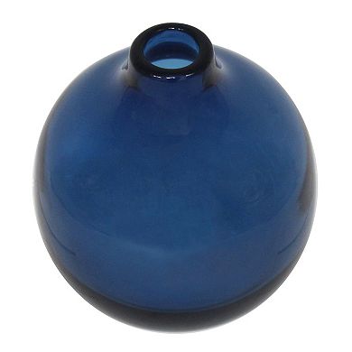 Everyday Decor Round Glass Decorative Vase Table Decor