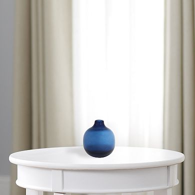 Everyday Decor Round Glass Decorative Vase Table Decor