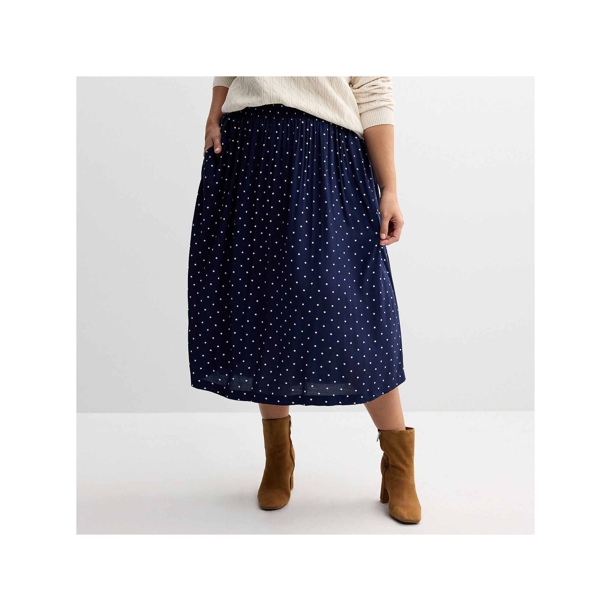 Plus Size Croft & Barrow® Polished Front Pull-On Skirt, Womens, Size: 5XL