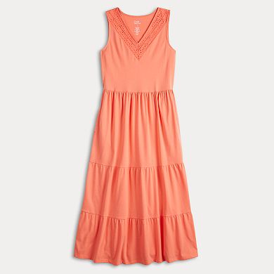 Women's Croft & Barrow Embroidered Tank Dress