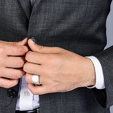 Menster Sterling Silver Square Signet Ring