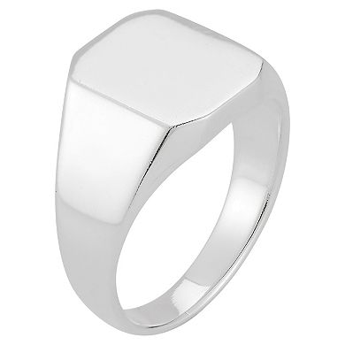 Menster Sterling Silver Square Signet Ring