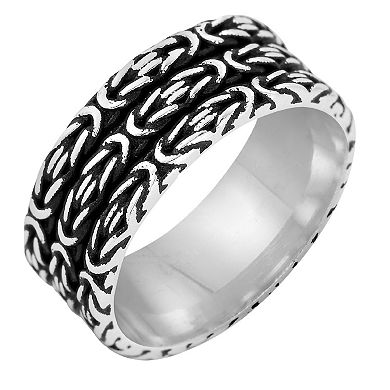 Menster Sterling Silver Oxidized Band Ring