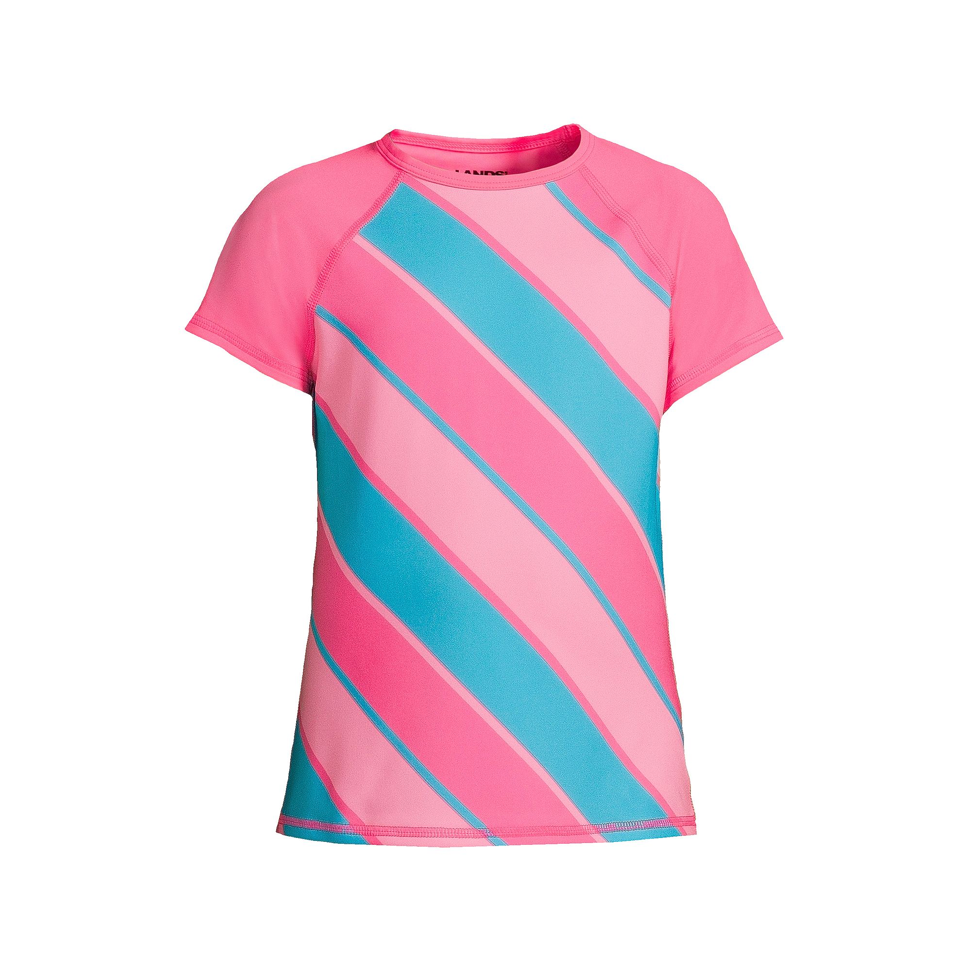 Girls 8-16 Plus Lands End Chlorine Resistant UPF 50 Rash Guard, Girls, Si