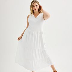 Kohls plus size white dress store