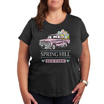 Plus Spring Hill Egg Farm Truck Graphic Tee