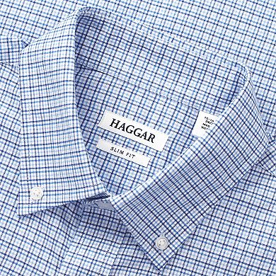 Men's Haggar® Premium Comfort Slim Fit Button Down Collar Dress Shirt