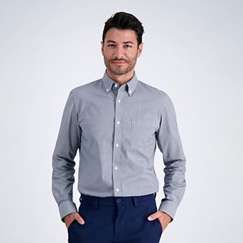 Men's Haggar® Premium Comfort Slim Fit Button Down Collar Dress Shirt
