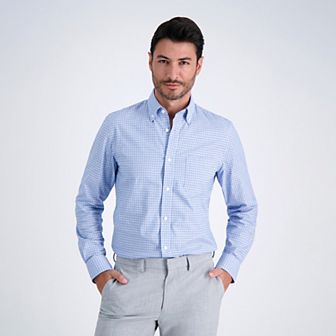 Men's Haggar® Premium Comfort Slim Fit Button Down Collar Dress Shirt