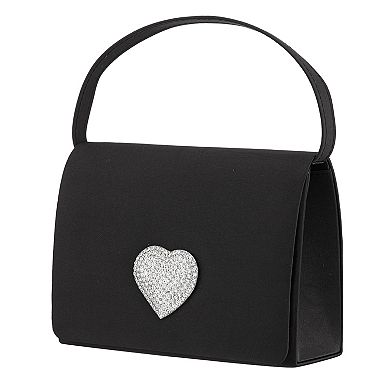 Touch of Nina M-Amour Rhinestone Heart Clutch