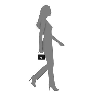 N by Nina M-Amour Rhinestone Heart Clutch