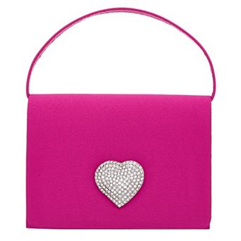 N by Nina M-Amour Rhinestone Heart Clutch