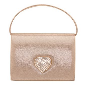 N by Nina M-Amour Rhinestone Heart Clutch