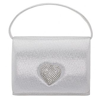 N by Nina M-Amour Rhinestone Heart Clutch