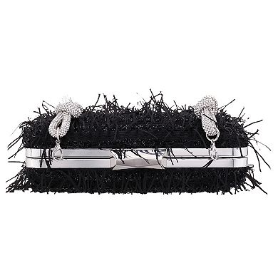 N by Nina M-Dollie Rhinestone & Fringe Clutch