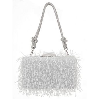 N by Nina M-Dollie Rhinestone & Fringe Clutch