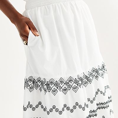 Top Midi Skirt Small Geo Design