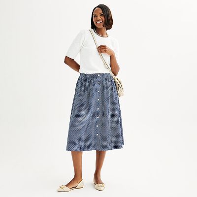 Button up front midi skirt best sale