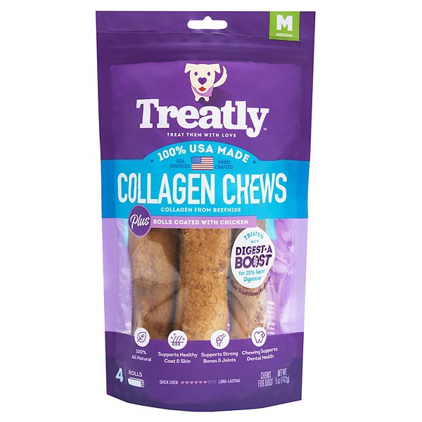 Treatly Chicken Meat Flavored Collagen Rolls