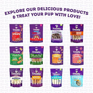 Treatly American Beefhide Mini Rolls - Natural