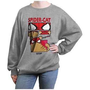 Juniors' Spider-Man Spider-Cat Panels Graphic Fleece
