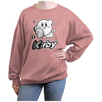Juniors' Kirby Black And White Poster Graphic Fleece
