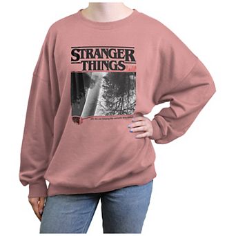 Juniors' Stranger Things Outside Photo Graphic Fleece