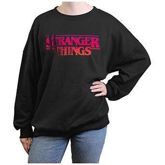 Juniors' Stranger Things Gradient Logo Graphic Fleece