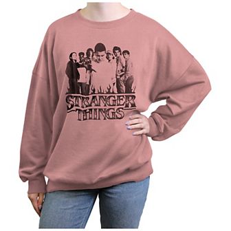 Juniors' Stranger Things Kids Group Graphic Fleece
