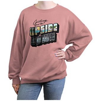 Juniors' Stranger Things Greetings From The Upside Down Graphic Fleece