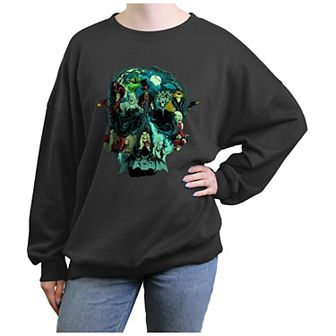 Disney's Villains Skull Collage Juniors' Graphic Fleece