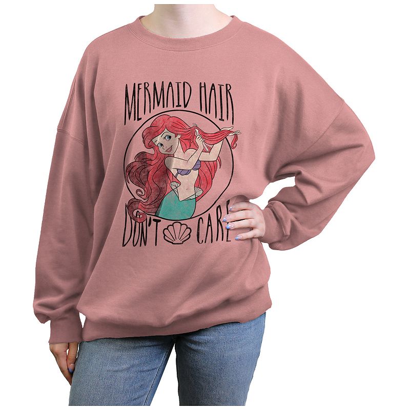 Disney's The Little Mermaid Ariel Mermaid Hair Don't Care Juniors' Graphic Fleece, Girl's, 