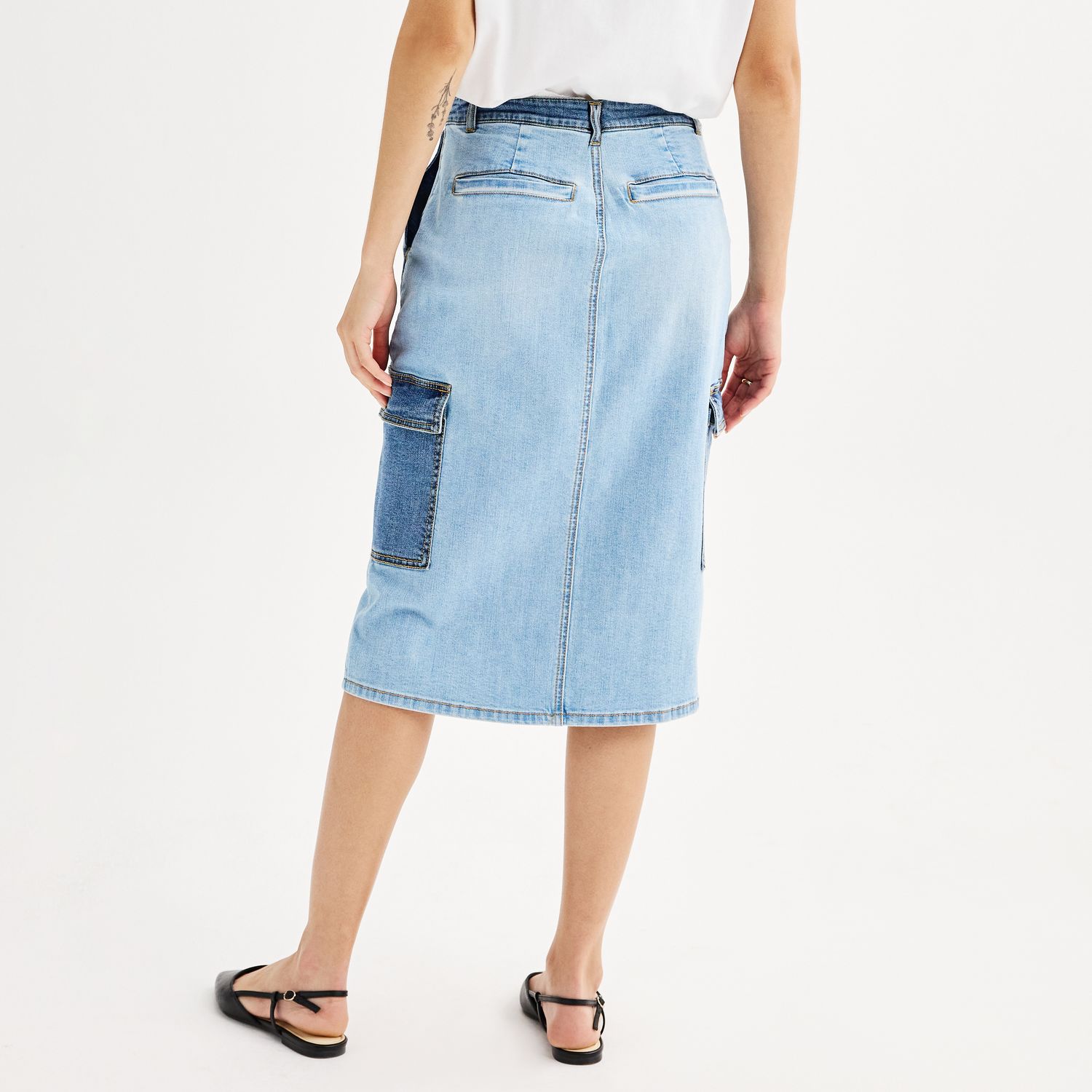 Kohls blue jean skirt best sale