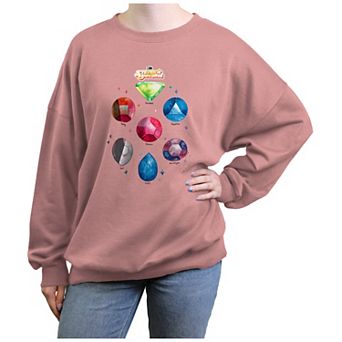 Juniors' Steven Universe Watercolor Gems Graphic Fleece