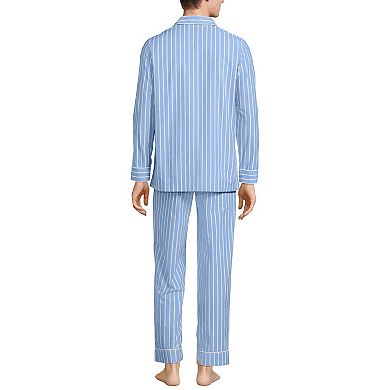 Men's Lands' End Essential Long Sleeve Top & Pants Pajama Set