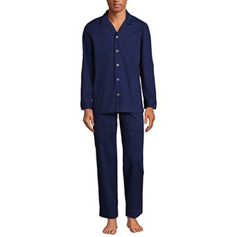 Men's Lands' End Essential Long Sleeve Top & Pants Pajama Set
