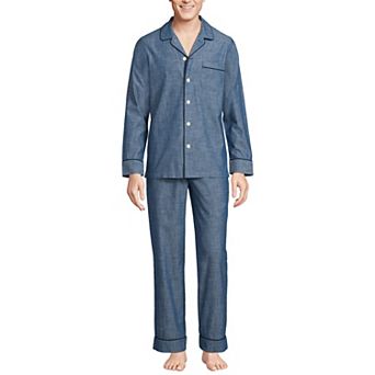 Men's Lands' End Essential Long Sleeve Top & Pants Pajama Set