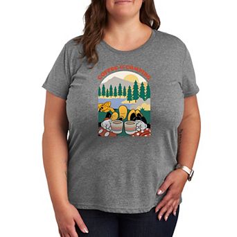Disney's Mickey & Minnie Mouse Plus Coffee And Camping Graphic Tee