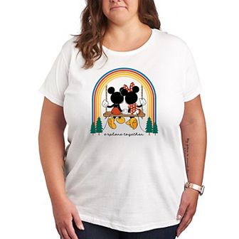 Disney's Mickey & Minnie Mouse Plus Explore Together Rainbow Graphic Tee