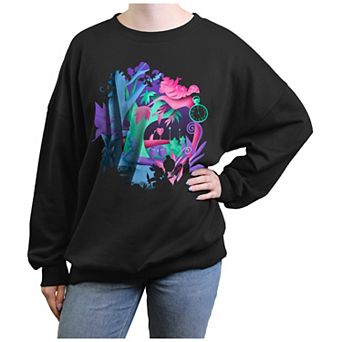 Disney's Alice In Wonderland Colorful Wonderland Juniors' Graphic Fleece