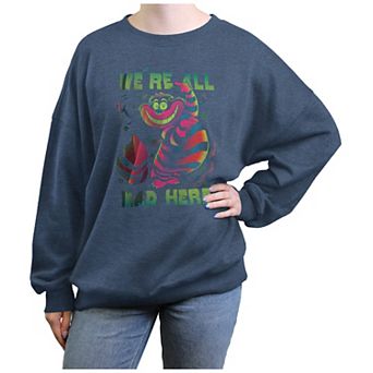 Disney's Alice In Wonderland We're All Mad Here Juniors' Graphic Fleece