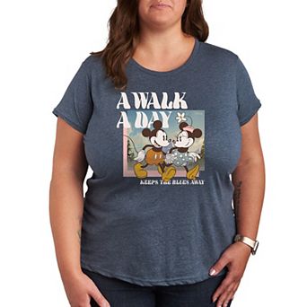 Disney's Mickey & Minnie Mouse Plus A Walk A Day Graphic Tee