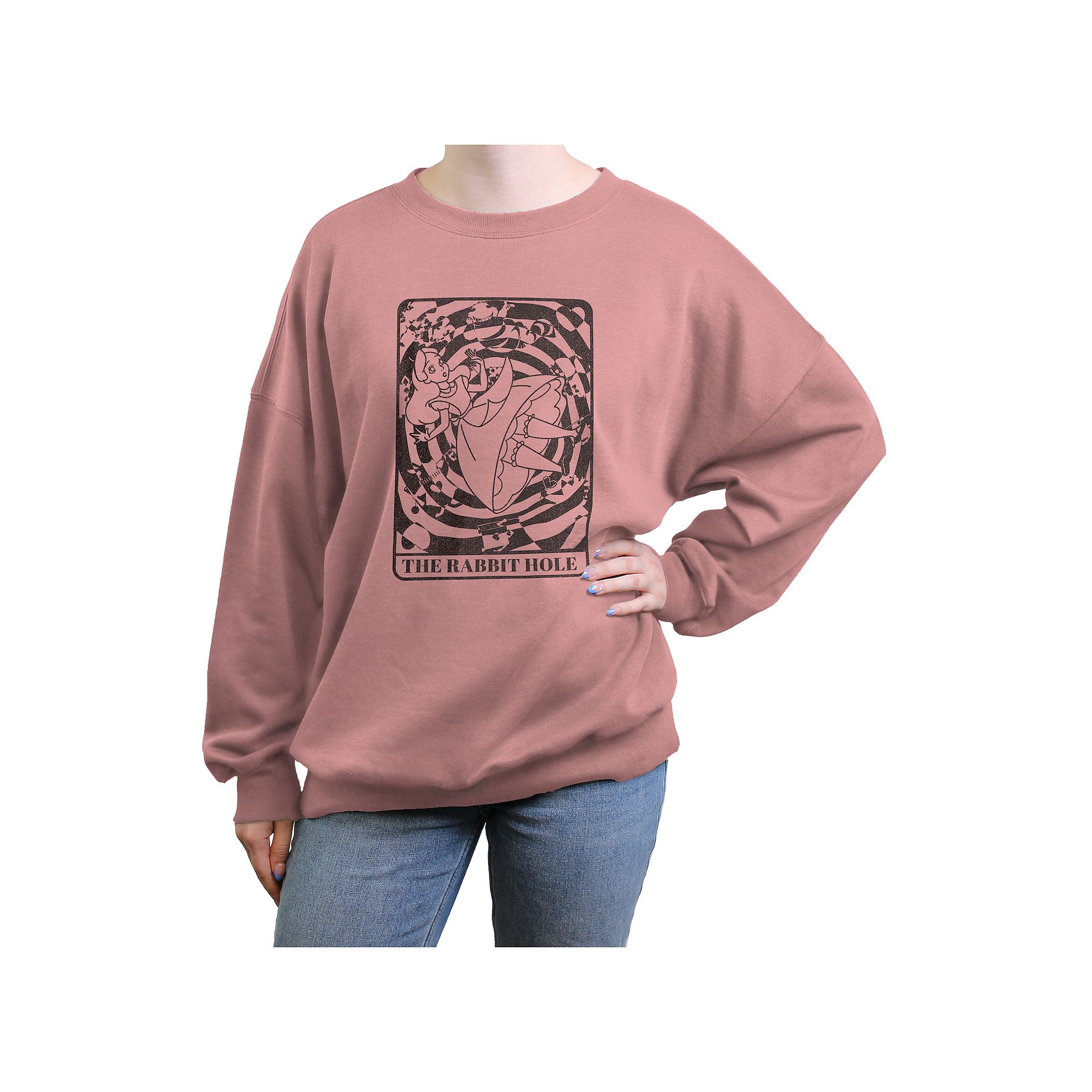 Disneys Alice In Wonderland The Rabbit Hole Juniors Graphic Fleece, Girl